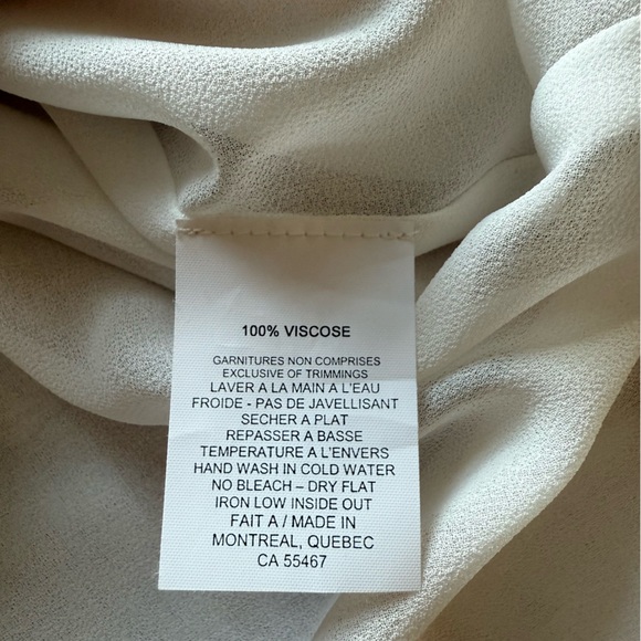 98. Melissa Nepton Dress Large NWT Cream/white Stripe - Picture 4 of 9